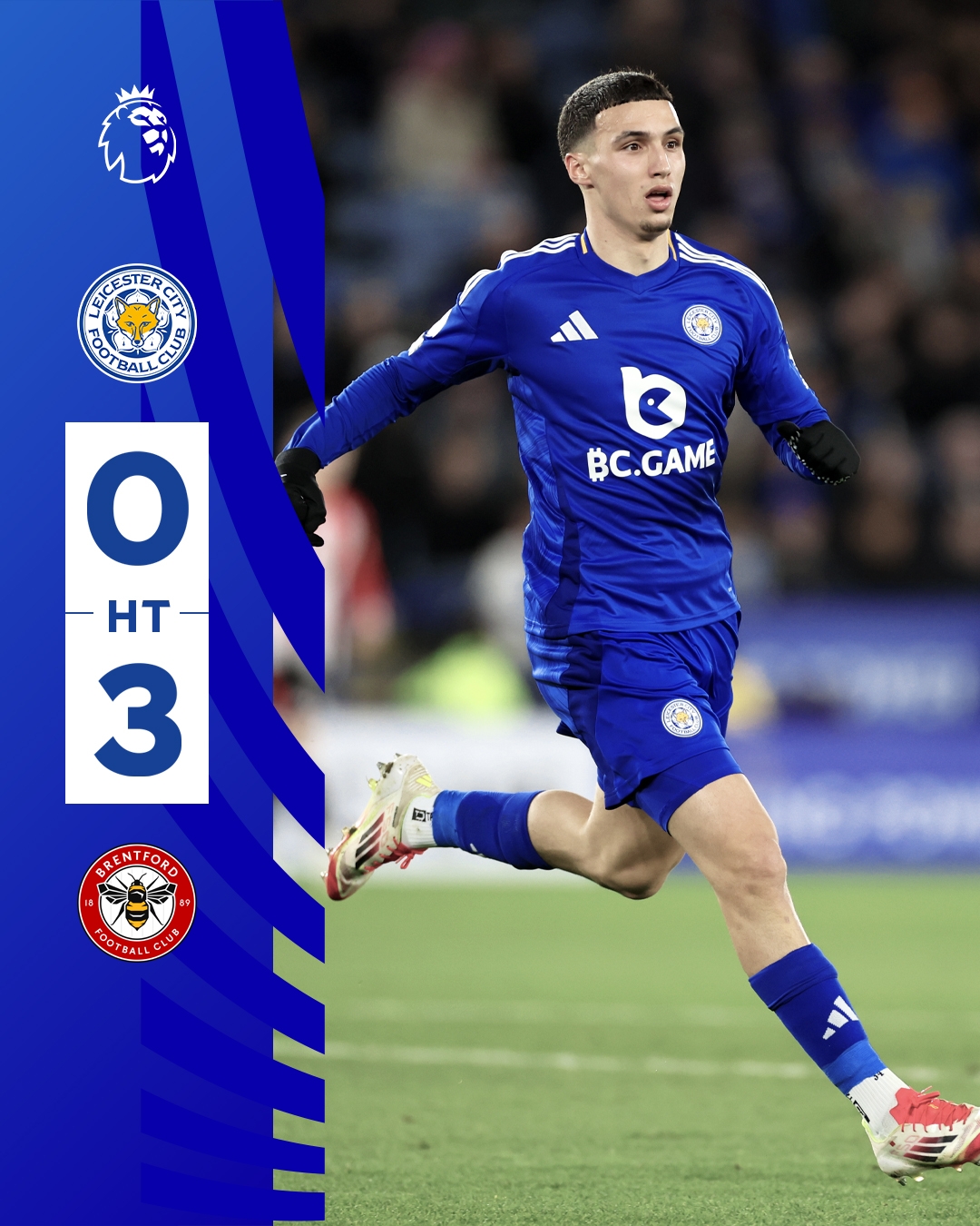  半場0-3！萊斯特若不進球輸球，將主場6連敗0進球創(chuàng)歷史最糟戰(zhàn)績